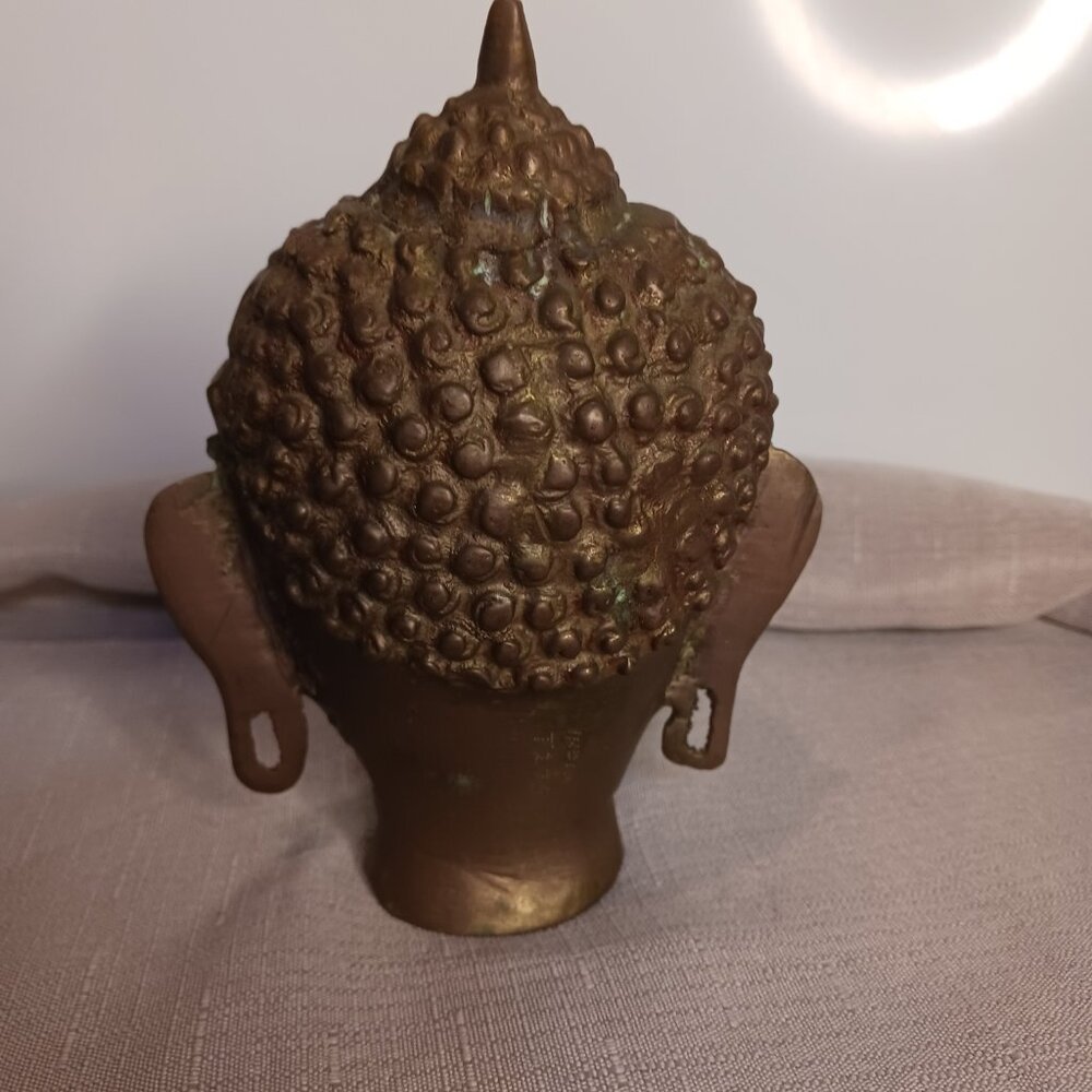 Numbered Brass Buddha Head - Picture 4 of 9